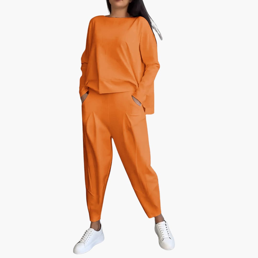 Anna™ | Ensemble Deux Pièces Minimaliste avec Col Rond