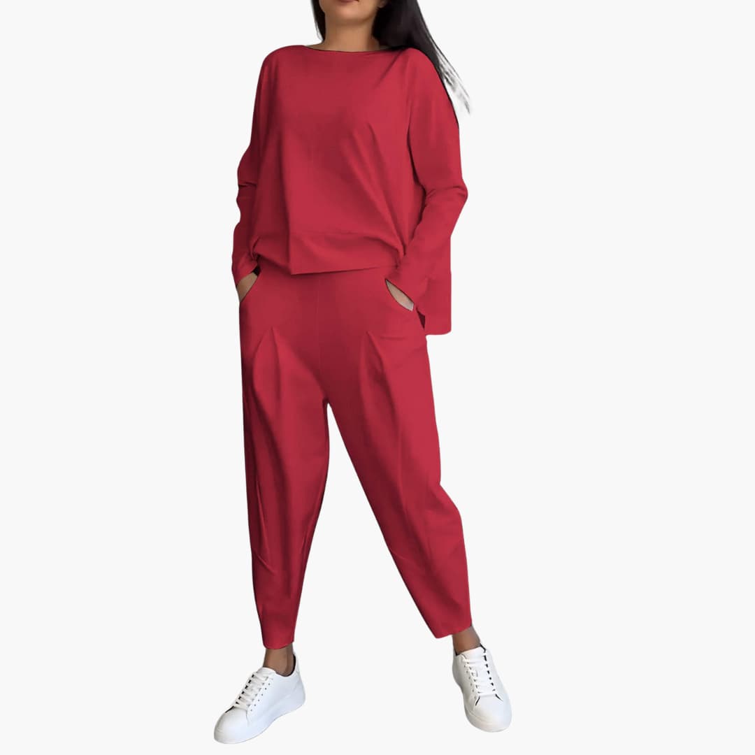 Anna™ | Ensemble Deux Pièces Minimaliste avec Col Rond