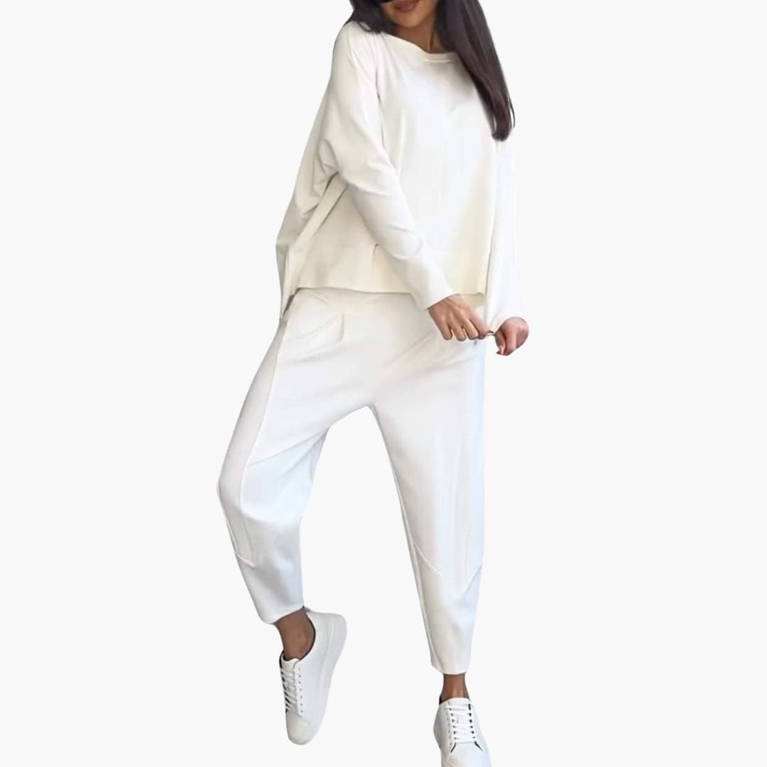 Anna™ | Ensemble Deux Pièces Minimaliste avec Col Rond