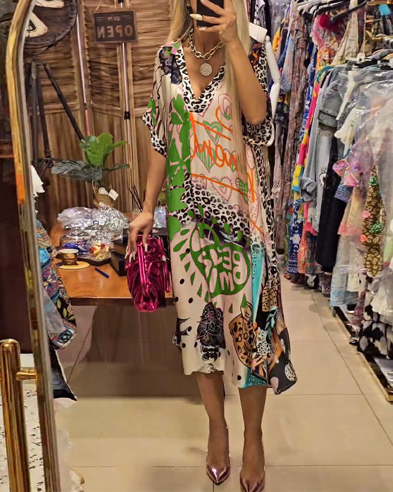 Andreia - Robe décontractée avec décolleté en V