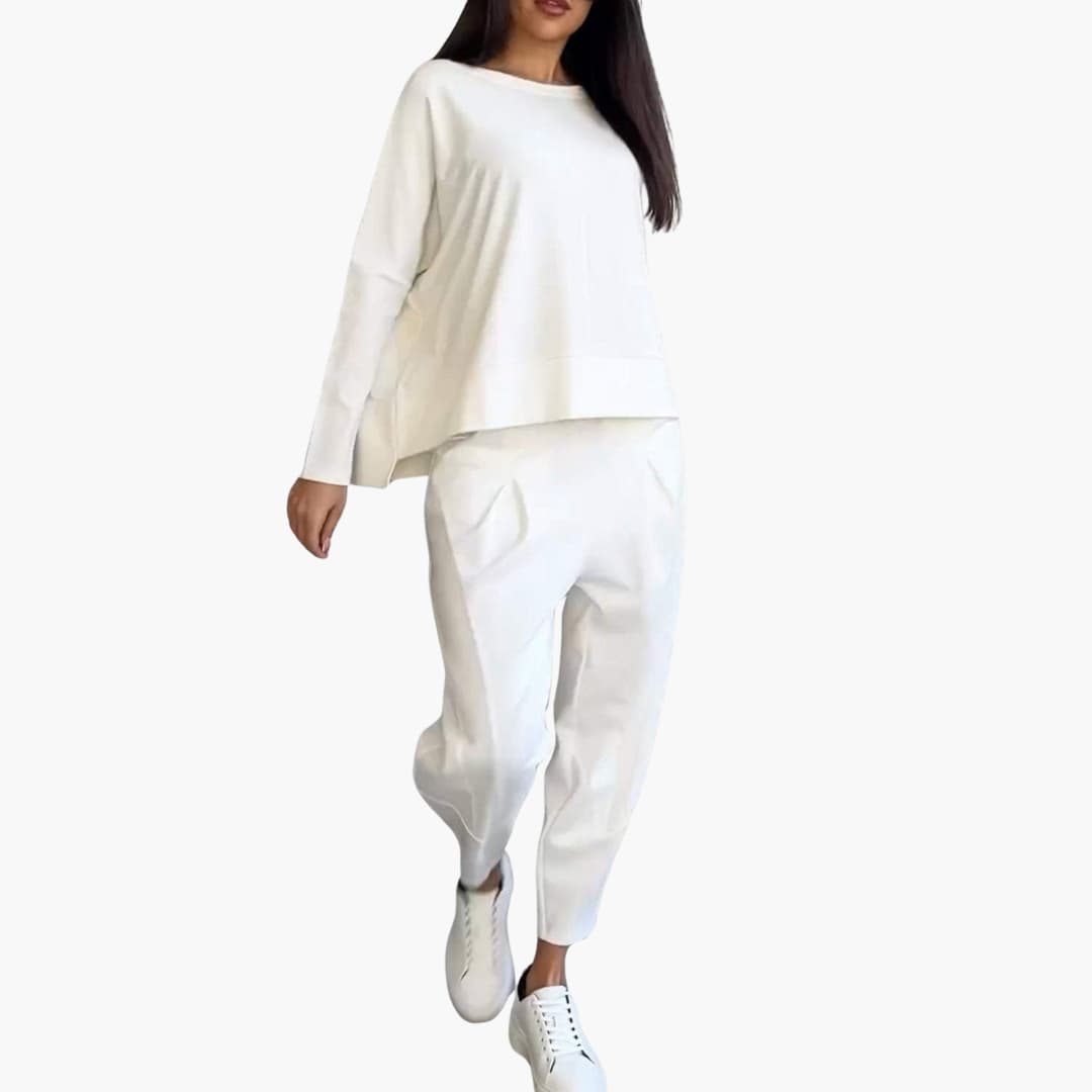 Anna™ | Ensemble Deux Pièces Minimaliste avec Col Rond