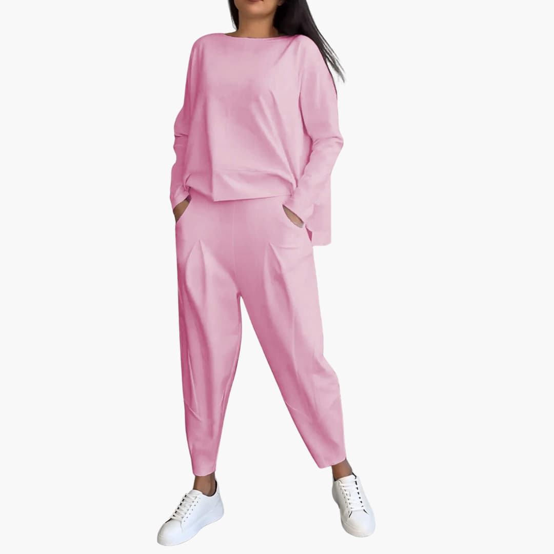 Anna™ | Ensemble Deux Pièces Minimaliste avec Col Rond