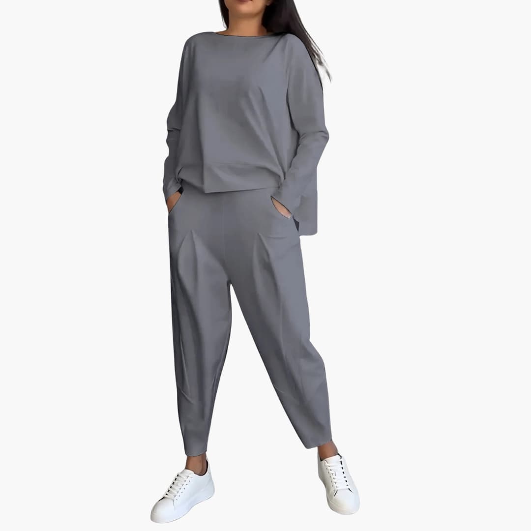Anna™ | Ensemble Deux Pièces Minimaliste avec Col Rond