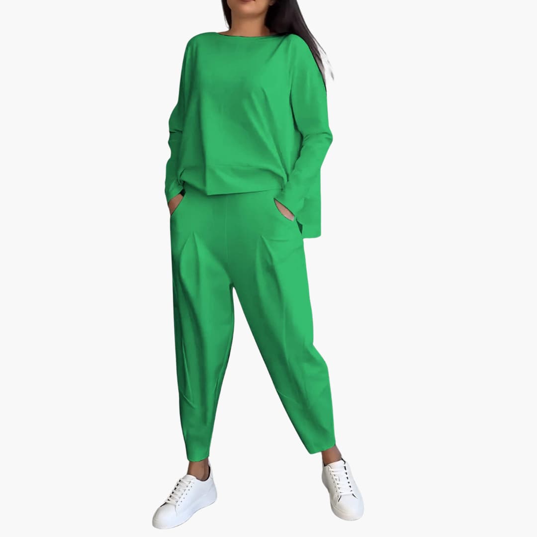 Anna™ | Ensemble Deux Pièces Minimaliste avec Col Rond
