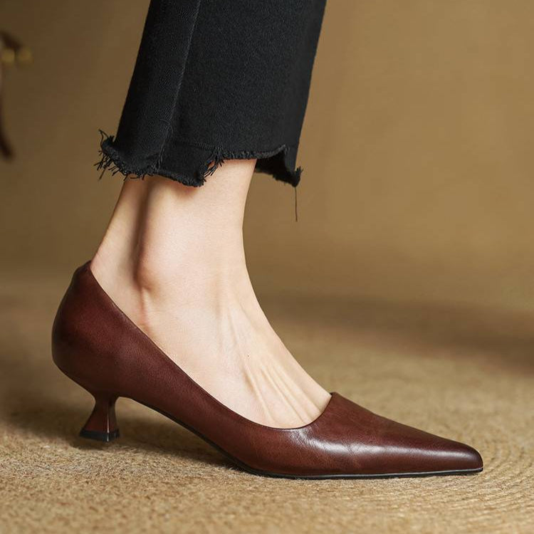 Anok™ Décolleté en Cuir Véritable