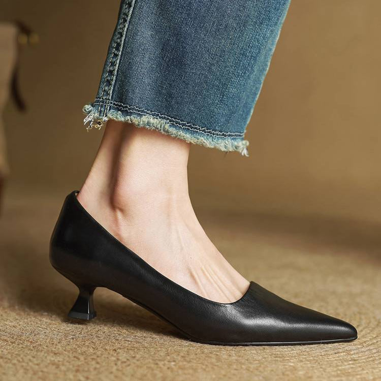 Anok™ Décolleté en Cuir Véritable