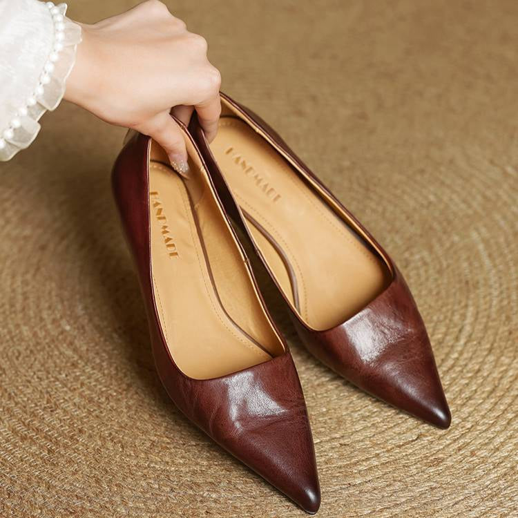 Anok™ Décolleté en Cuir Véritable
