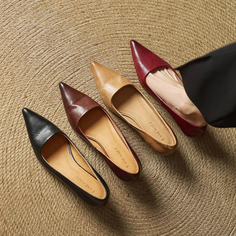 Anok™ Décolleté en Cuir Véritable