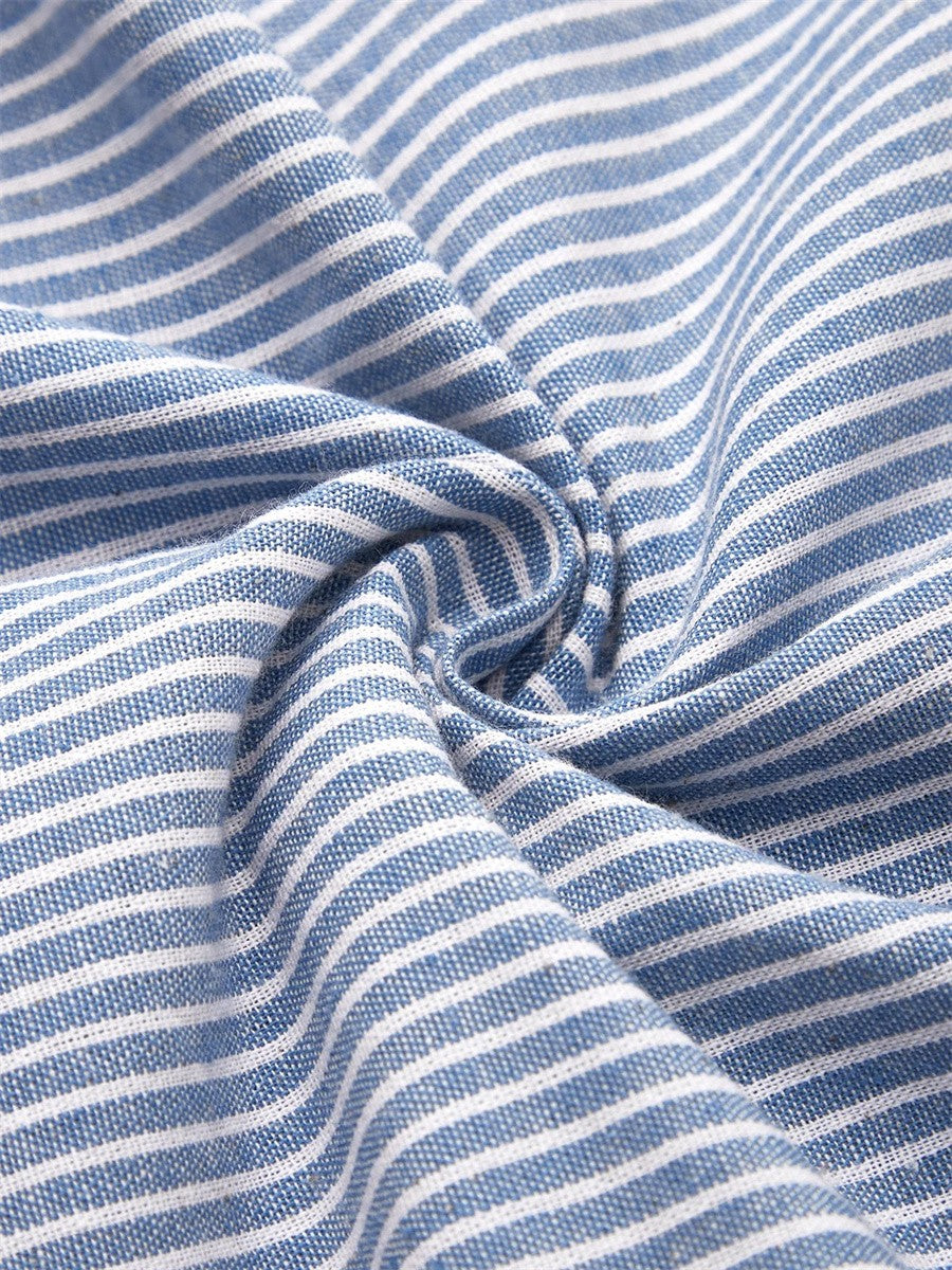 Lenna | Robe Midi en Coton Rayée