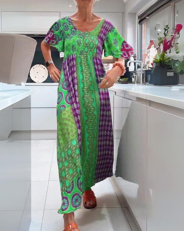 Delise | Robe Bohème à Motif Paisley