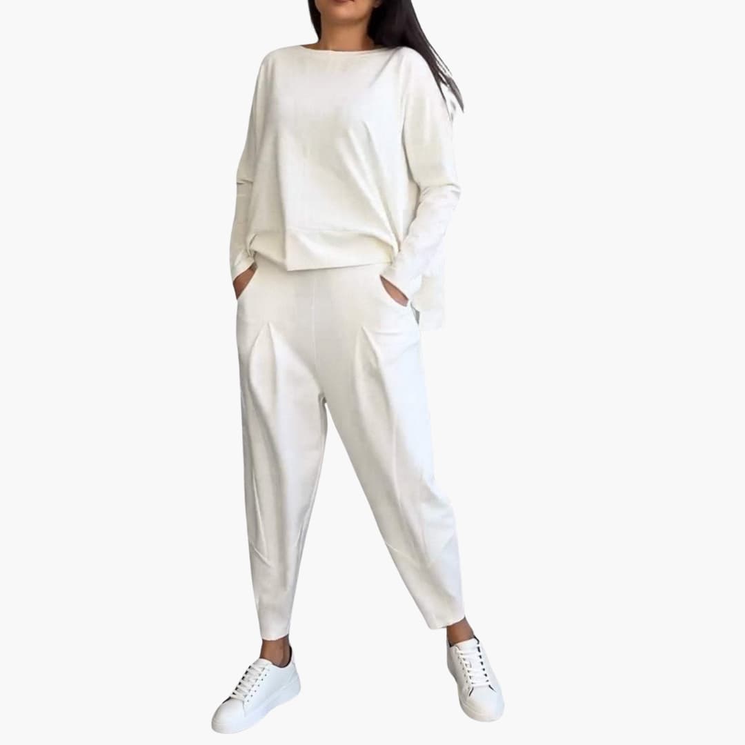 Anna™ | Ensemble Deux Pièces Minimaliste avec Col Rond