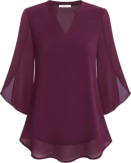 Petra – Blouse en Chiffon A-ligne