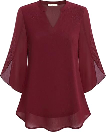 Petra – Blouse en Chiffon A-ligne