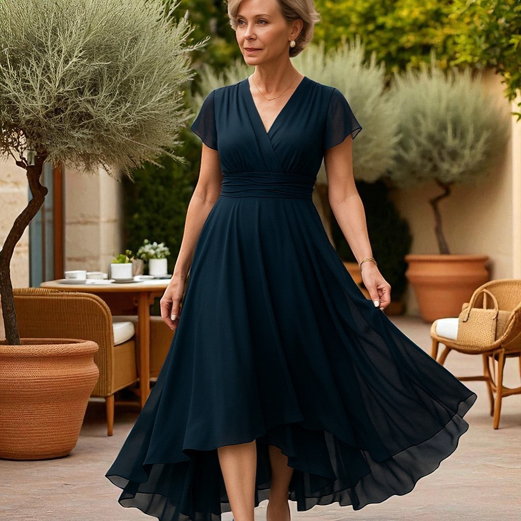 Julita – Robe de soirée fluide avec décolleté en V
