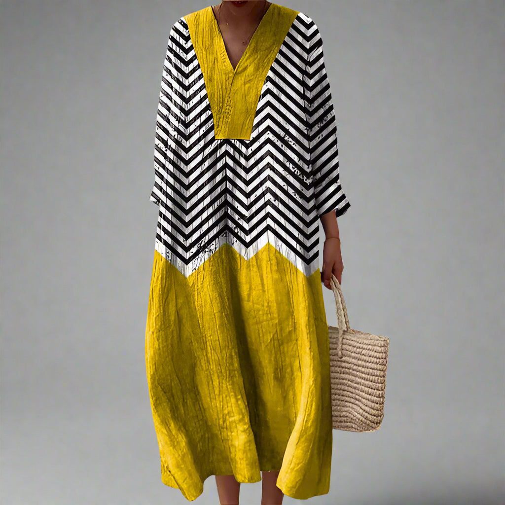 Carla | Robe géométrique élégante
