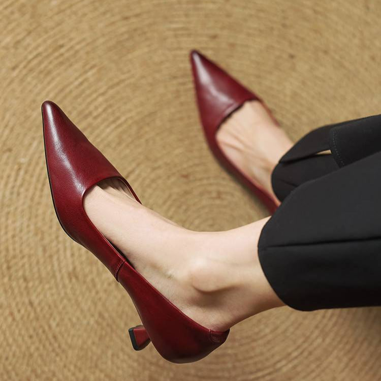 Anok™ Décolleté en Cuir Véritable