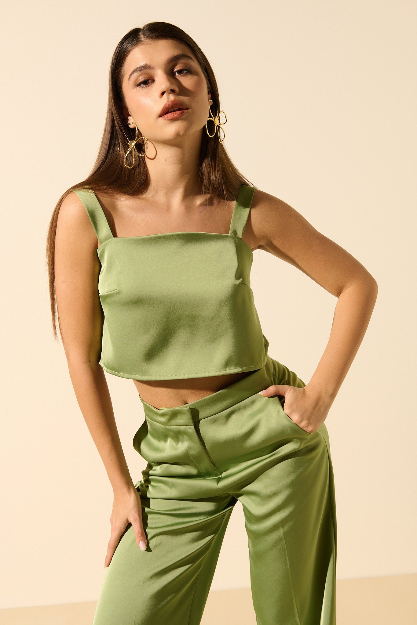 Rosa | Top satiné