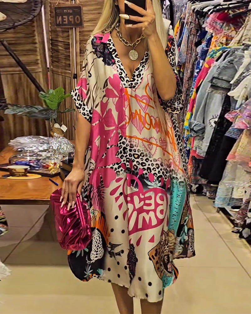 Andreia - Robe décontractée avec décolleté en V