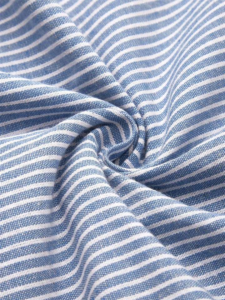 Lenna | Robe Midi en Coton Rayée