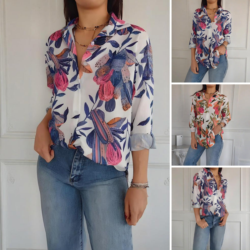 Elise - Élégante Blouse Florale